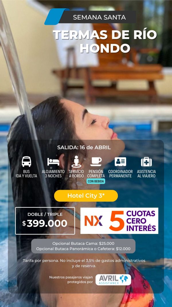 Termas de Río Hondo Bus: Hotel City 3* - Imagen 2